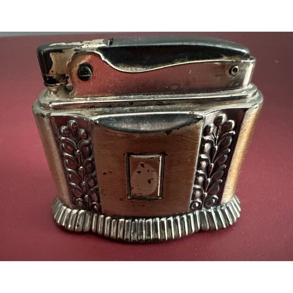Vintage Ronson Art Metal Art Deco Silver Plate Diana Table Lighter. RARE